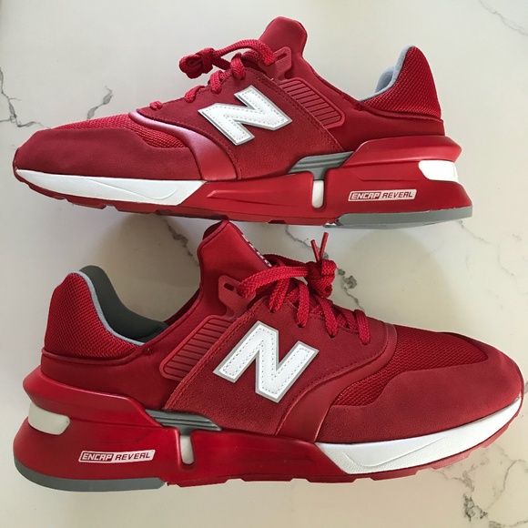 red suede new balance shoes